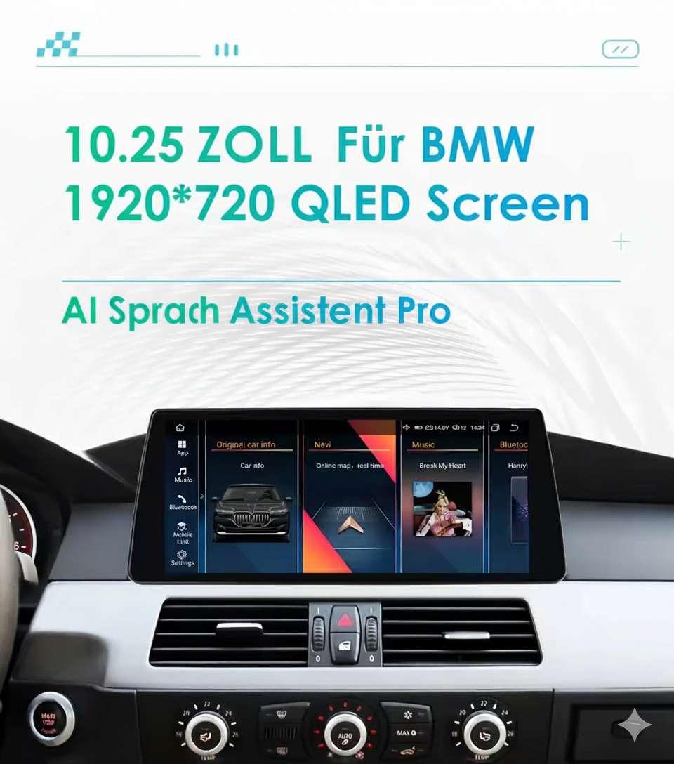BMW 10.25 Zoll Multimedia Android System E60 E61 E63 E64