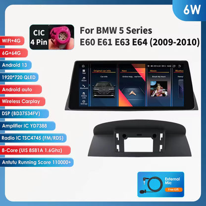 BMW 10.25 Zoll Multimedia Android System E60 E61 E63 E64